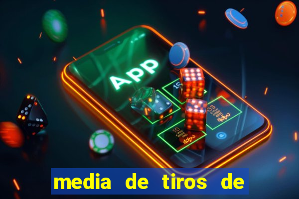 media de tiros de meta por jogo