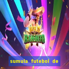 sumula futebol de campo word