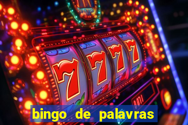 bingo de palavras 3 ano